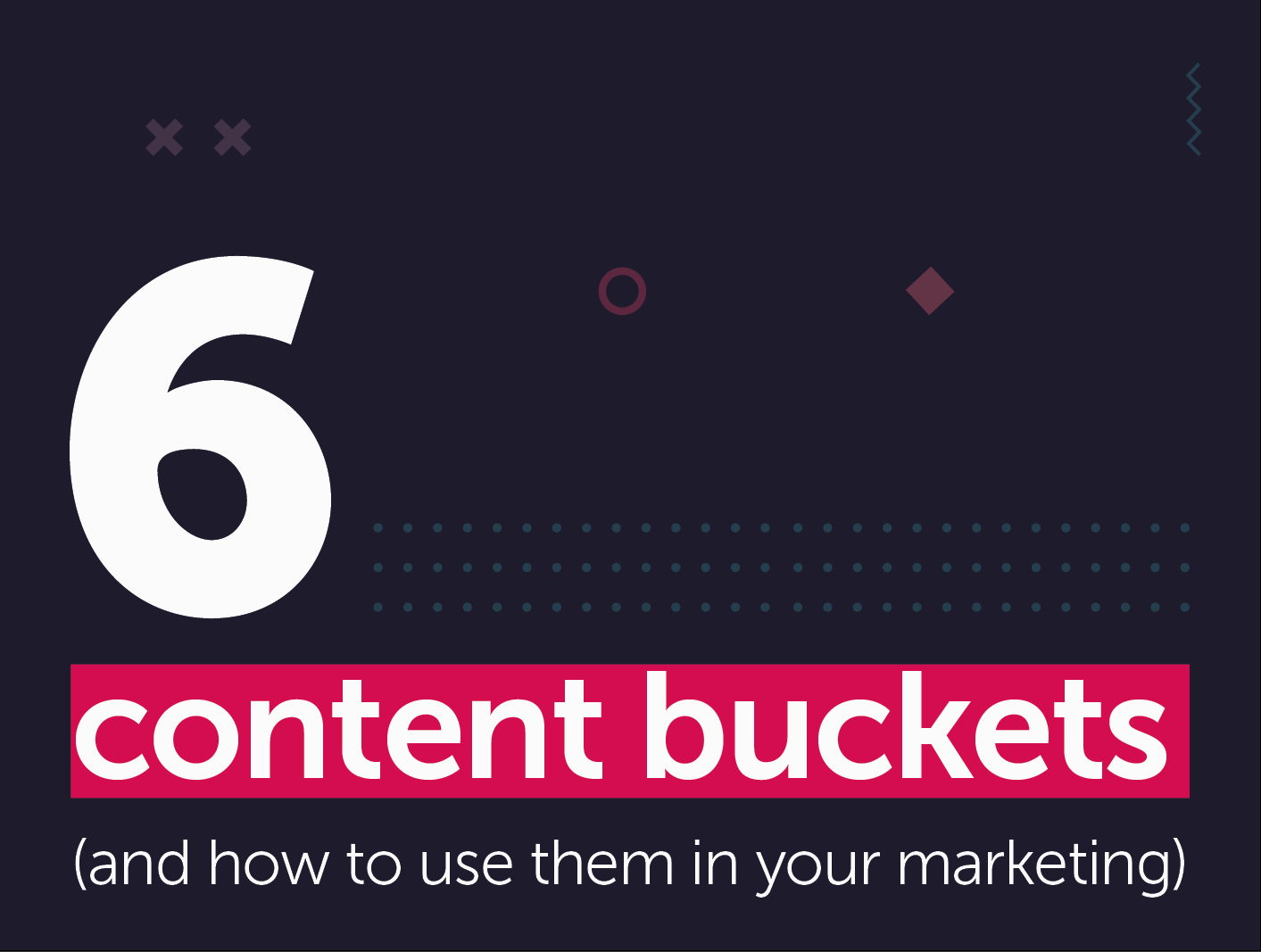 6 content buckets (and how to use them in your marketing)