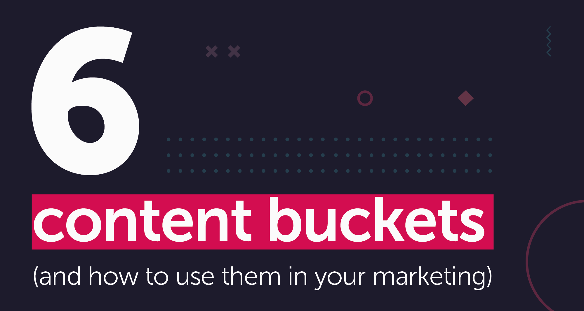 6 content buckets (and how to use them in your marketing) 